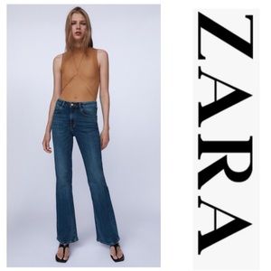 Zara Mid Rise Flare Jeans New With Tags